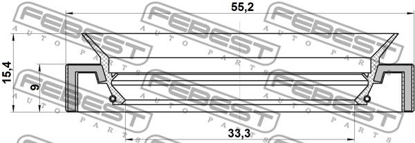 Сальник привода 35x55x9x15 TOYOTA COROLLA SED/CP/WG FEBEST 95HAY-35550915C