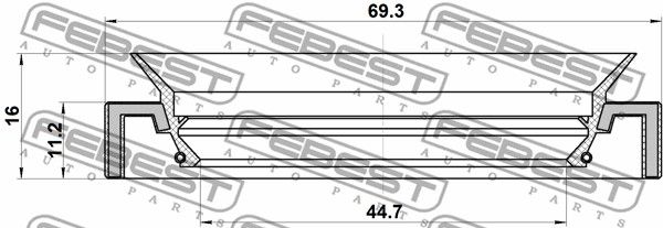 Сальник привода 46x69x11.2x16.3 TOYOTA HILUX FEBEST 95HAY-46691119C