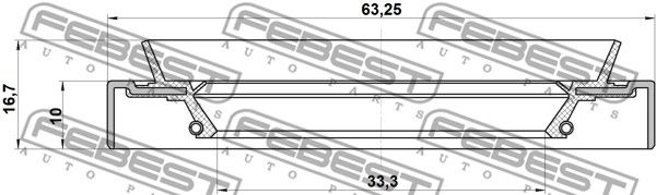 Сальник привода LEXUS RX II 03-09 300/330/350 FEBEST 95HDS-35631016C