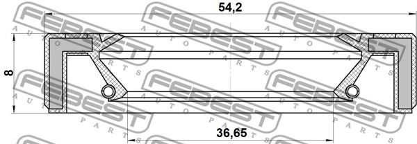 Сальник привода SUZUKI Ignis/Liana/Baleno /38x54x8mm FEBEST 95GAY-38540808X