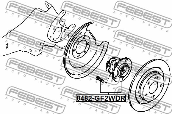 Ступица задняя MITSUBISHI ASX 2010-2016 FEBEST 0482-GF2WDR