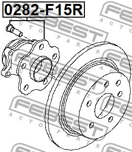 Ступица задняя NISSAN JUKE F15 2010.06- FEBEST 0282-F15R