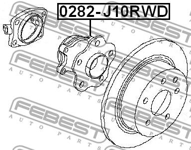 Ступица задняя NISSAN QASHQAI J10E 2006.12-2013.12 FEBEST 0282-J10RWD