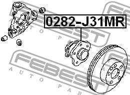 Ступица задняя NISSAN TEANA J31 2006.04-2008.02 FEBEST 0282-J31MR