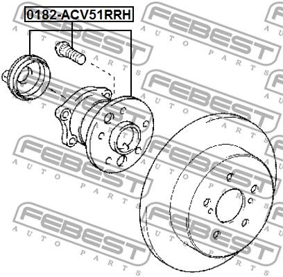 Ступица задняя R TOYOTA CAMRY/HYBRID 2011.08- FEBEST 0182-ACV51RRH