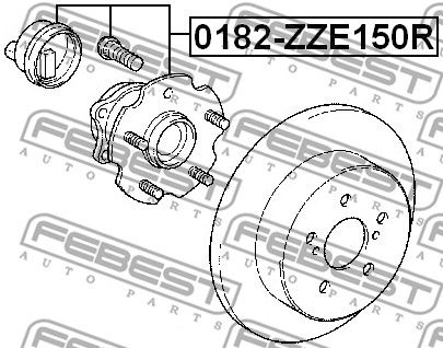 Ступица задняя TOYOTA COROLLA 2007.07- FEBEST 0182-ZZE150R