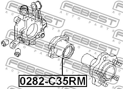 Ступица задняя комплект NISSAN STAGEA WC34 1996.09-2001.03 FEBEST 0282-C35RM