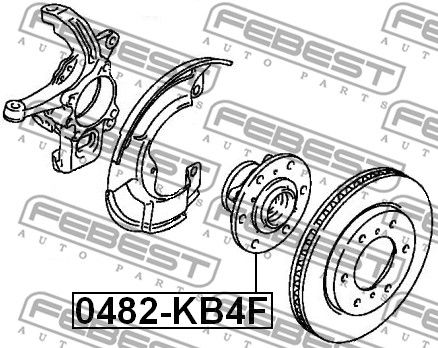 Ступица передняя в сборе MITSUBISHI L200/Pajero/Montero sport/Triton FEBEST 0482-KB4F