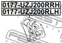 Суппорт тормозной задний L TOYOTA LAND CRUISER 2007.09- FEBEST 0177-UZJ200RLH