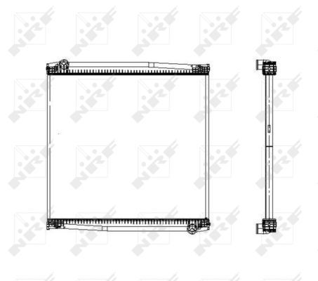 NRF 509587_радиатор системы охлажд.!пласт/алюм.без мет.рамки 860x964,6x48\Scania 94/114/124/144 95>