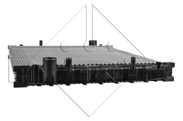 NRF 51528_радиатор системы охлаждения ! без мет рамы алюм./пласт.708x613x58\MAN 2000 95-00 дв.D0826