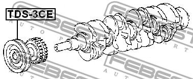 Шкив коленвала TOYOTA CALDINA AT191,CT19 ,ET196,ST19 1992.11-200 FEBEST TDS-3CE