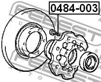 Шпилька колесная MITSUBISHI Delica/L200/L300/Pajero II FEBEST 0484-003