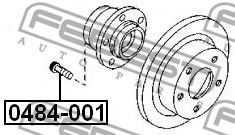 Шпилька колесная MITSUBISHI Outlander/Lancer FEBEST 0484-001