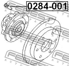 Шпилька ступицы (M12x1.25 мм ) NISSAN/INFINITI /M12x1.25x42mm FEBEST 0284-001