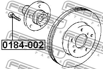 Шпилька ступицы (M12x1.5 мм ) TOYOTA/LEXUS FEBEST 0184-002