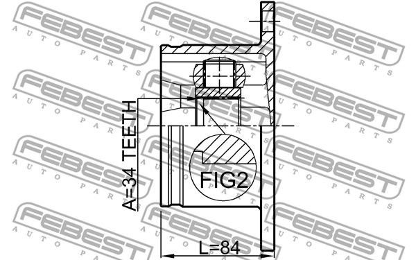 ШРУС внутренний AUDI A4/A6 00-08 FEBEST 1711-A4