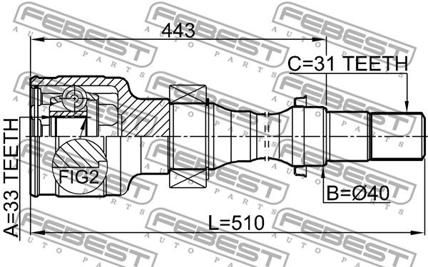 ШРУС внутренний R (компл) MAZDA CX-5 2011-> FEBEST 0511-CX5MTRH