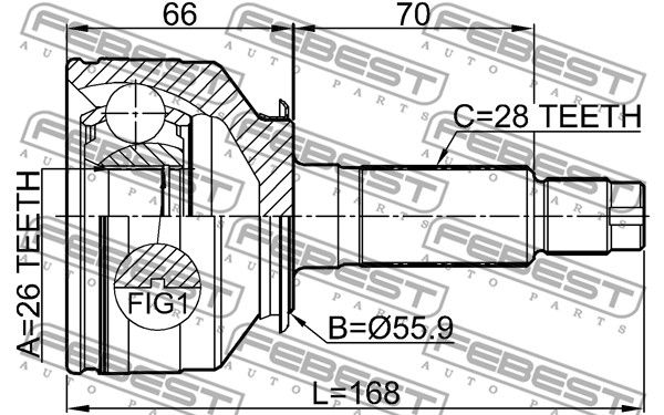 ШРУС наружный L=R (компл) KIA Sorento 02-09 FEBEST 2210-SORBL