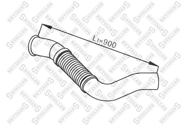 82-03722-SX_труба глушителя! перед с гофрой\MB Actros, Axor