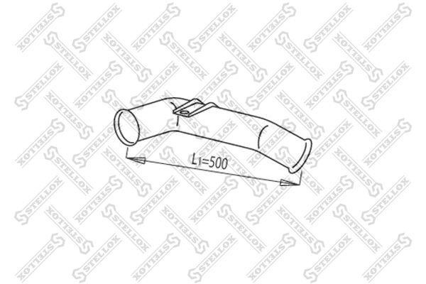 82-03792-SX_труба глушителя промежуточная !d=126 L=500 2-изг \Scania 4ser.