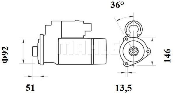 MS 783_стартер! 24V 5.5kW 12z \ Volvo FH13/FM13/FMX 05>