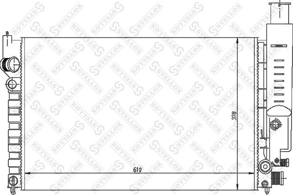 10-25126-SX_радиатор системы охлаждения!\ Peugeot 405 1.6-1.9D 87-92