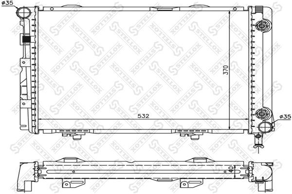 10-25333-SX_радиатор системы охлаждения! АКПП\ MB W124 2.0D/2.5D 84-91