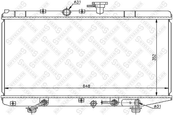 10-25379-SX_радиатор системы охлаждения! АКПП\ KIA Rio 1.6 02>