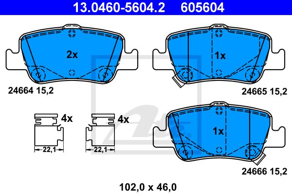 13.0460-5604.2_[0446602180] !колодки дисковые з.\ Toyota Auris/Corolla 1.4/1.4/1.6VVTi/2.0D 07>