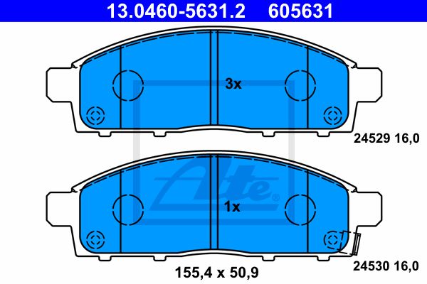 13.0460-5631.2_колодки дисковые передние!\ Mitsubishi L200 2.5Di-D 06>