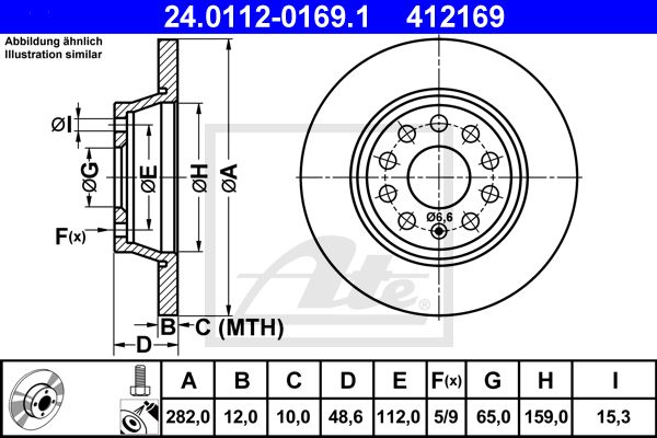 24.0112-0169.1_диск тормозной задний!\ VW Passat 1.6/2.0FSi/TDi 05>