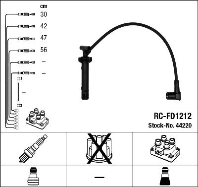 RC-FD1212_к-кт проводов!\ Ford Galaxy 2.3 16V 97-06