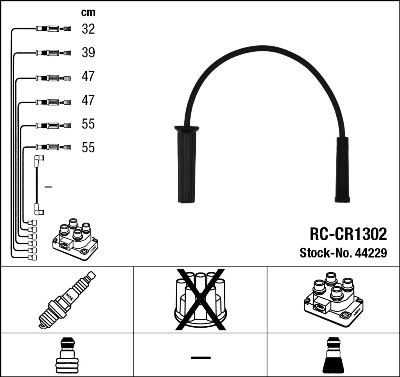 44229_RC-CR 1302 к-кт проводов!\ Chrysler Voyager 3.3/3.8i 00>