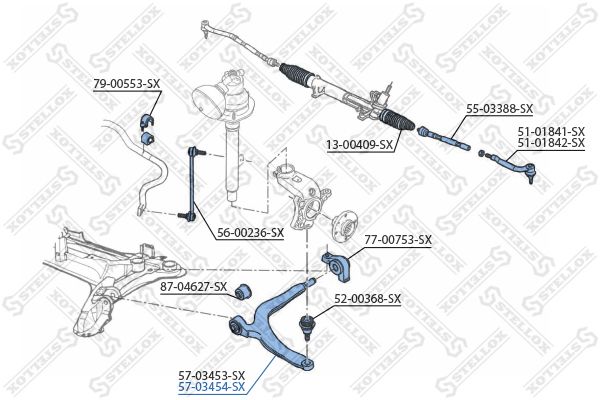 57-03454-SX_рычаг передний правый!\ Citroen C5 all 01>