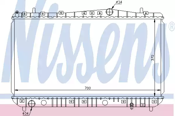 NS61633_радиатор системы охлаждения!\ Chevrolet, Daewoo Lacetti/Nubira 1.4-1.8 05>