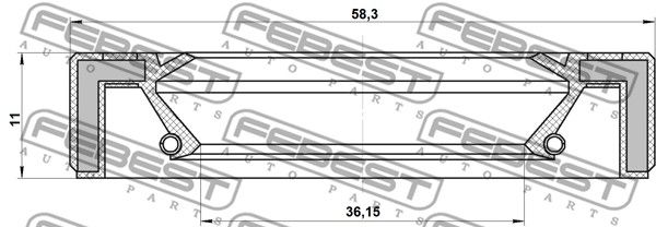 95GAY38581111L_сальник дифференциала! 38x58x11\ Toyota Camry/Celica/Hi-Ace/Corolla 80>