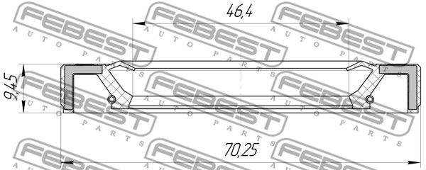 95GAY48701010X_сальник ступицы! 48х70х9,5\ Ford Ranger 2.5-3.0 99>