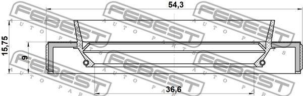 95HBY38540916R_сальник дифференциала правый! 38x54x9/15.5\ Toyota Yaris 1.0 99>