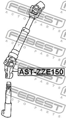 AST-ZZE150_вал карданный рулевой верхний!\ Toyota Corolla 07-12