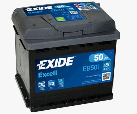 EXIDE EB501 EXCELL_аккумуляторная батарея! 19.5/17.9 рус 50Ah 450A 207/175/190\