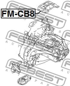 FM-CB8_подушка КПП! левая\ Ford Focus/C-Max 07-14