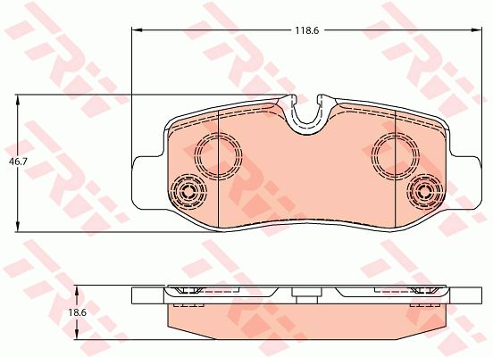 GDB2102_колодки дисковые задние!\ MB Vito W447 1.6-2.1CDi 14>