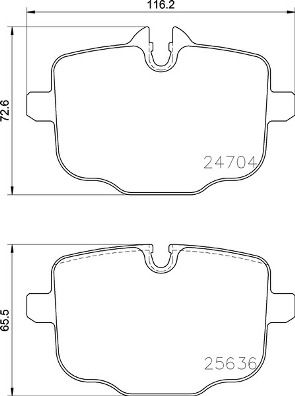 P06101_колодки дисковые задние!\ BMW 7 G11/G12 3.0-4.4/3.0D 15>