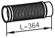 DIN48233_гофра глушителя !(нерж) Premium D=115 L=364\ MAN TGX/TGS