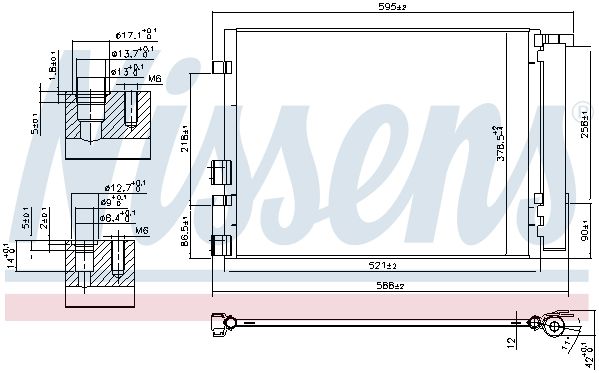 NS940404_радиатор кондиционера!\ Hyundai i20 1.4/1.6CRDi 09>