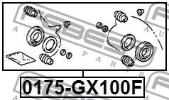 0175GX100F_ремк-кт суппорта тормозного переднего!\ Toyota Rav4 00>