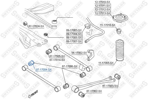 87-17004-SX_сайлентблок зад. рычага пер. внутр.!\ Subaru Impreza/Forester 98-02