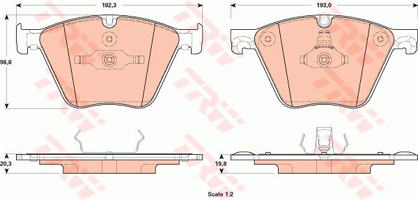 GDB1915_колодки дисковые передние!\ BMW X6 E71/E72/GT 4.4i 08>