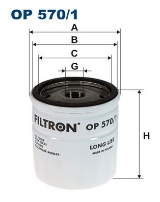 Фильтр масляный FILTRON OP570/1